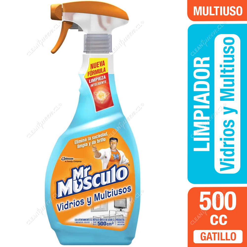 Limpiador Vidrios y Multiuso Mr. Músculo Gatillo 500 cc - Clean Queen