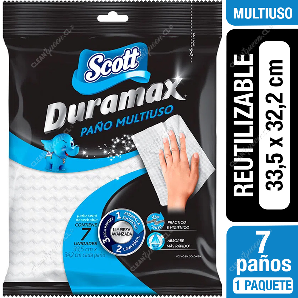 Paño Reutilizable Multiuso Scott Duramax 7 Unid - Clean Queen