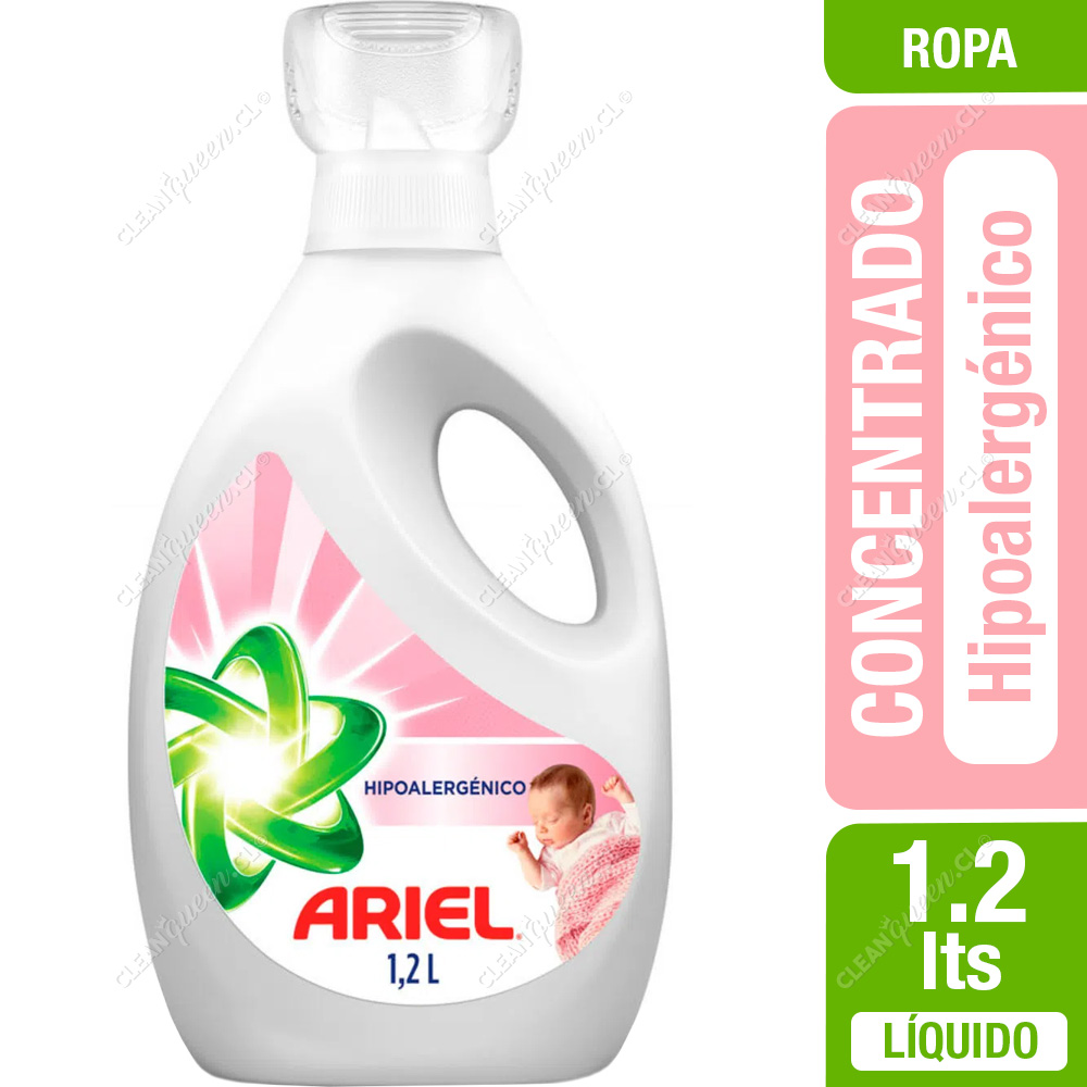 Detergente Líquido Concentrado Ariel Hipoalergénico 1.2 L - Clean Queen