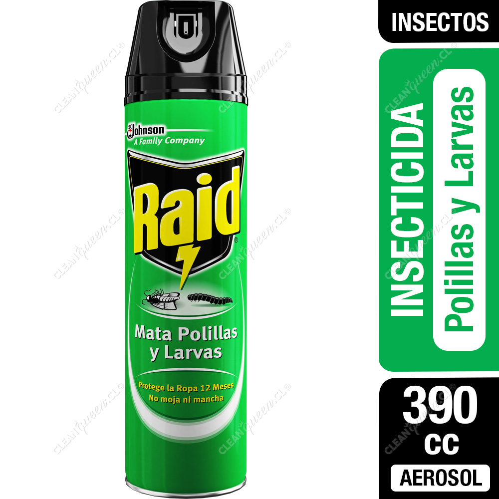 Insecticida Raid Mata Polillas y Larvas 390 cc - Clean Queen