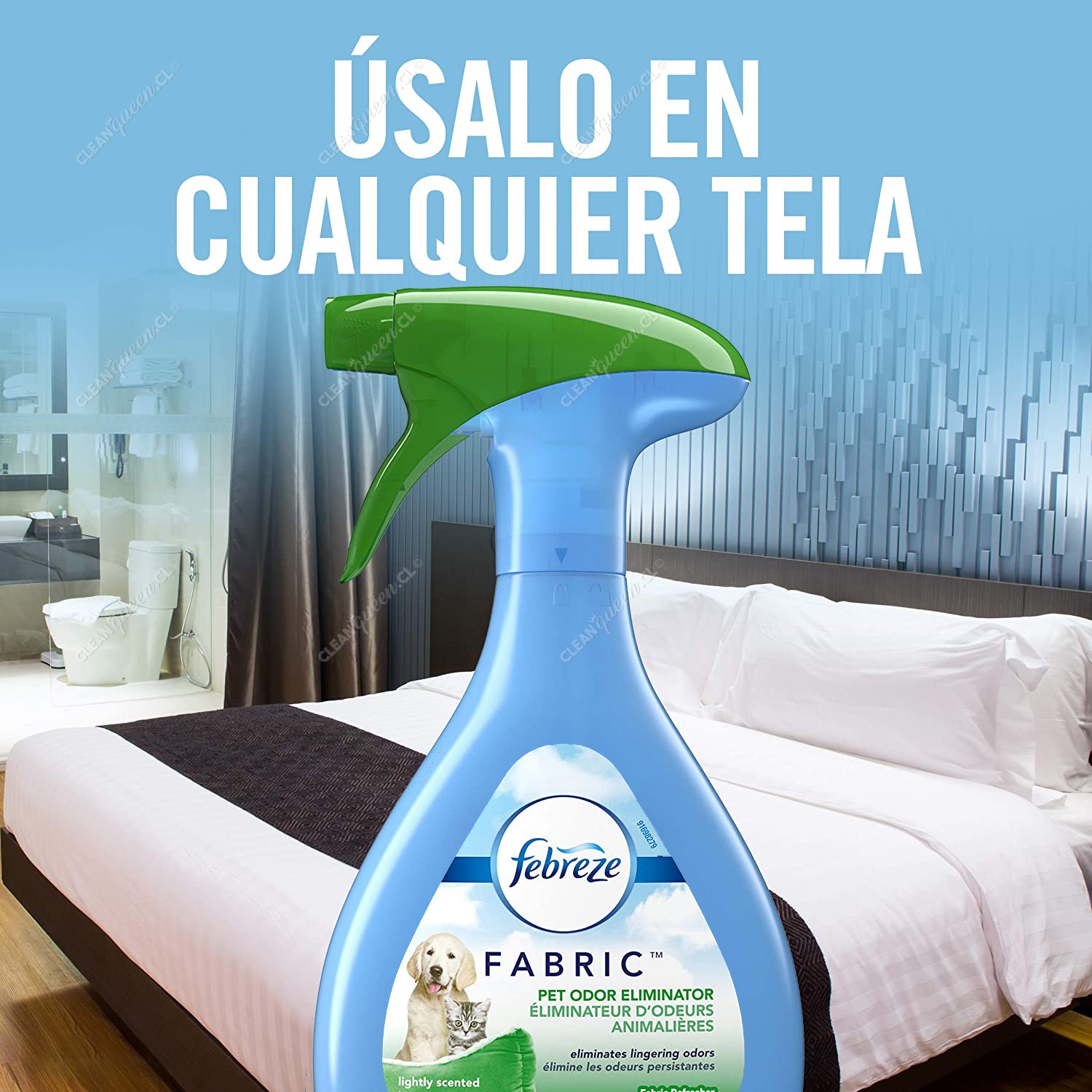 Aromatizante Telas Febreze Elimina Olores Mascotas 500 ml - Clean Queen
