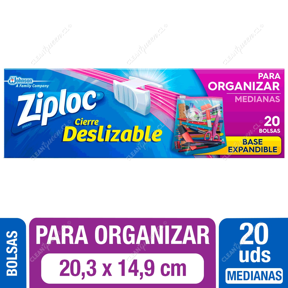 Bolsas Herméticas Ziploc Medianas 20 un.