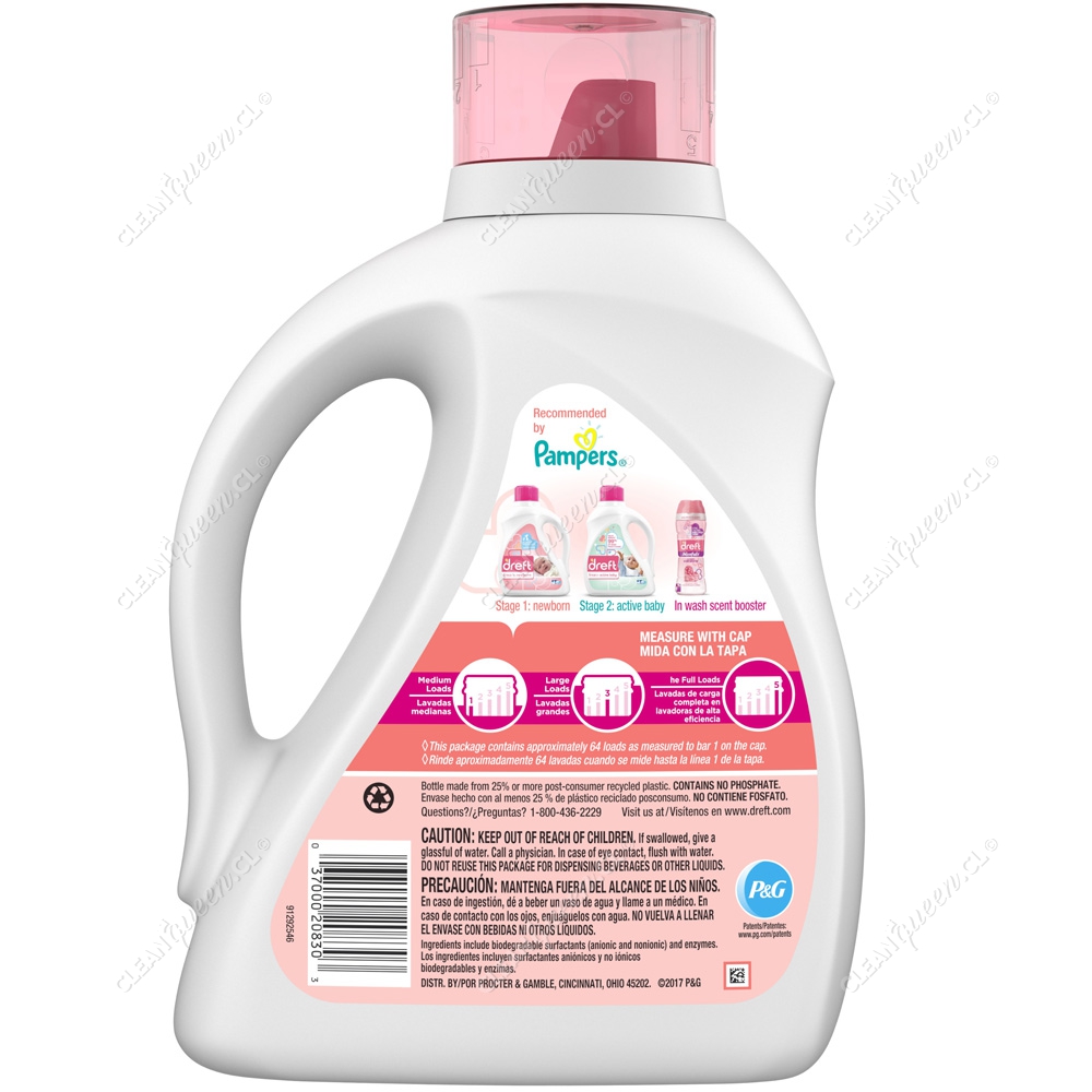 Detergente Líquido Hipoalergénico Dreft Etapa 1 - Recién Nacido 1.47 L -  Clean Queen