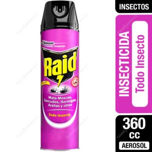 Insecticida Raid Mata Pulgas y Garrapatas 390 cc - Clean Queen