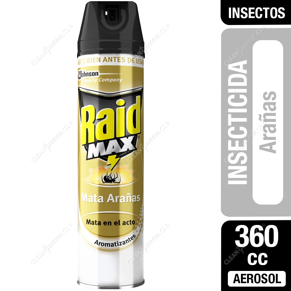 Insecticida Raid Max Mata Arañas 360 cc - Clean Queen