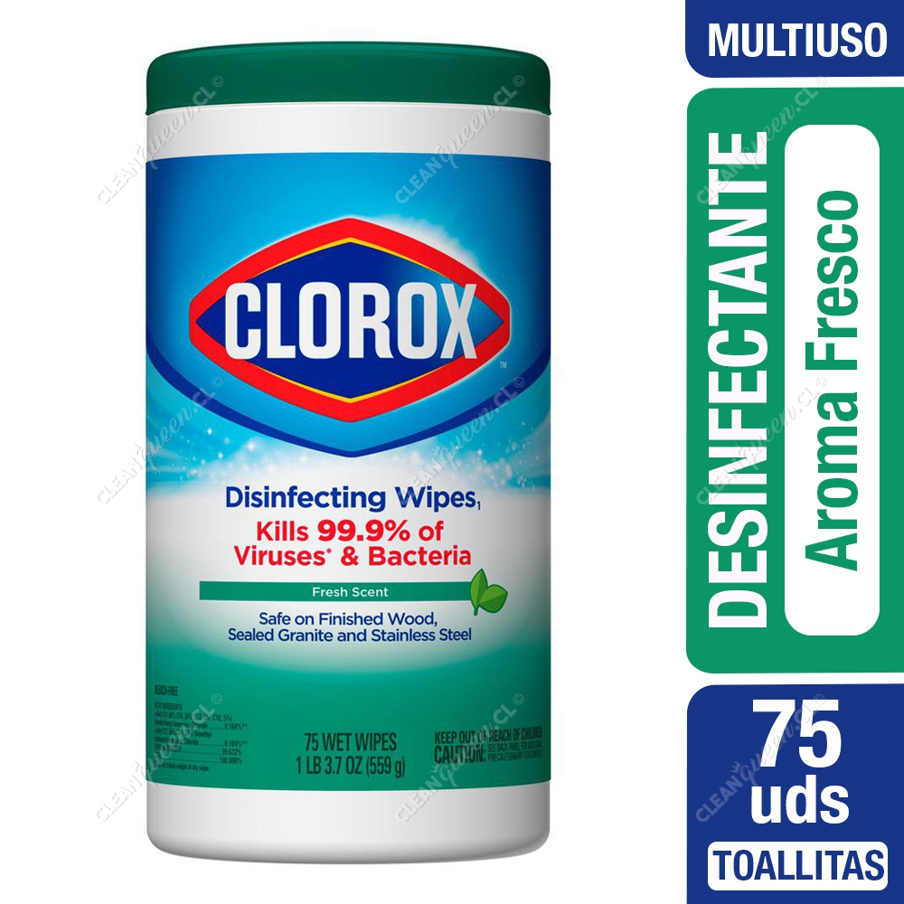 Toalla Desinfectante Clorox Aroma Limón 75 Toallitas Húmedas