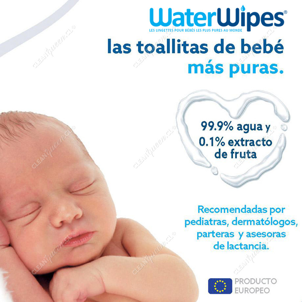 Toallitas Húmedas Hipoalergénicas WaterWipes 720 Unid (12x60) - Clean Queen