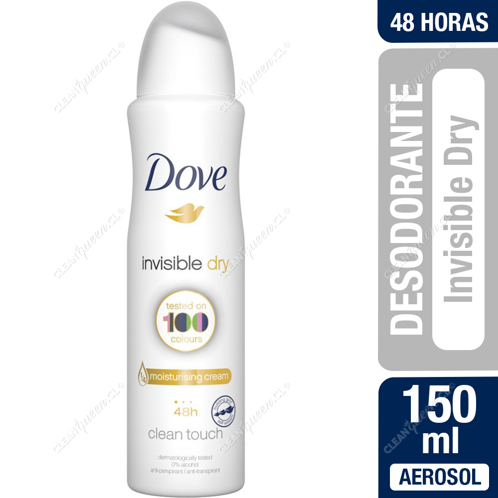 Desodorante Aerosol Mujer Dove Invisible Dry 150 ml - Clean Queen