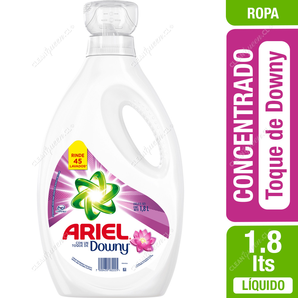 Detergente Líquido Concentrado Ariel Toque de Downy 1.8 L