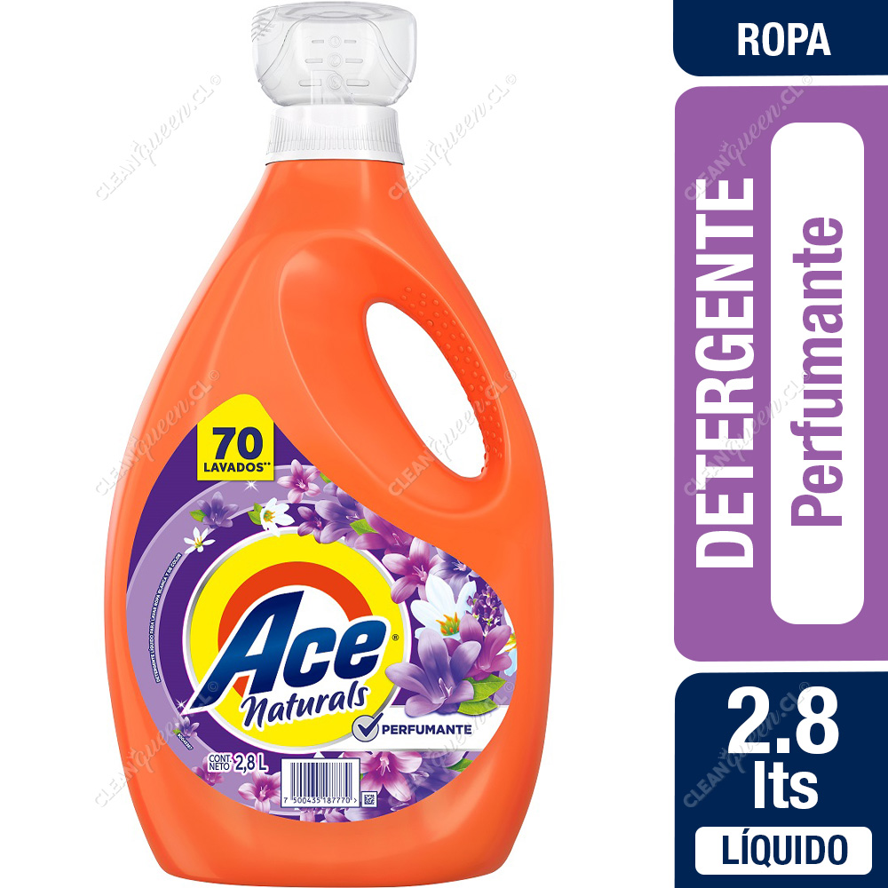 Detergente Líquido Ace Naturals Perfumante 2.8 L - Clean Queen