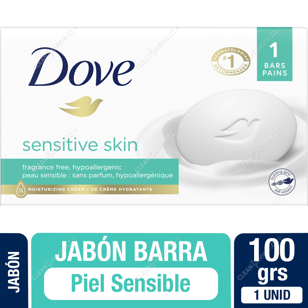 Jabón Barra Dove Sensitive Skin 100 g 1 Unid - Clean Queen