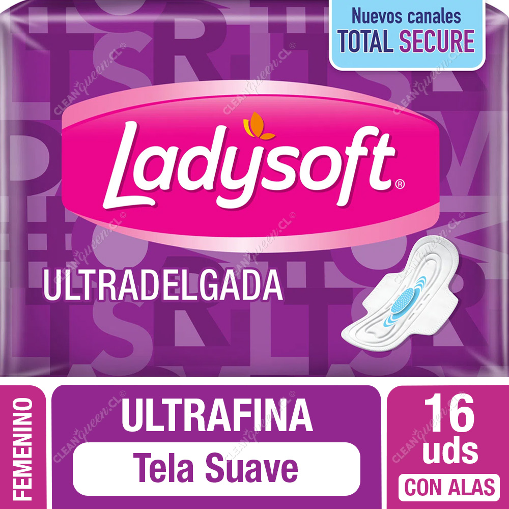 Toalla Higiénica Ladysoft Ultradelgada Suave 16 Unid - Clean Queen