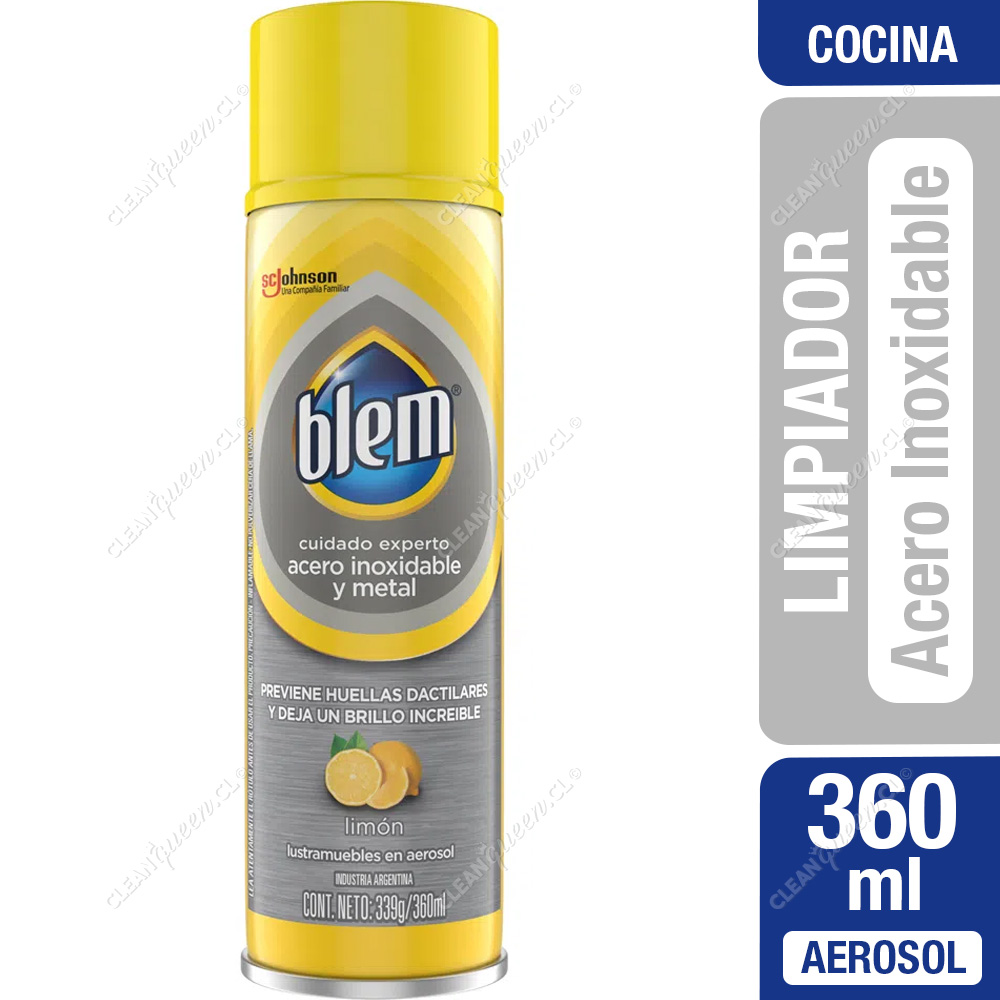 Limpiador abrillantador para acero inoxidable aerosol 360ml / Merclin