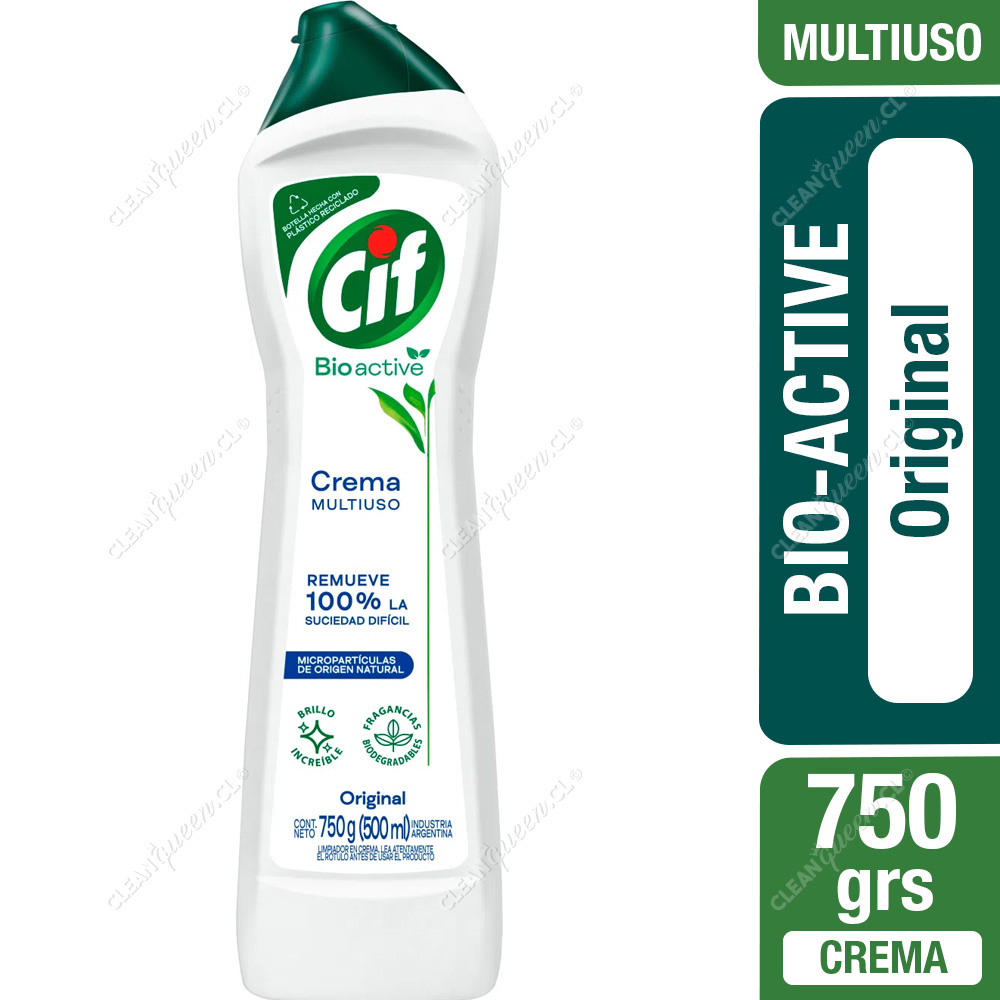Limpiador Crema Cif Bioactive Original 750 g - Clean Queen