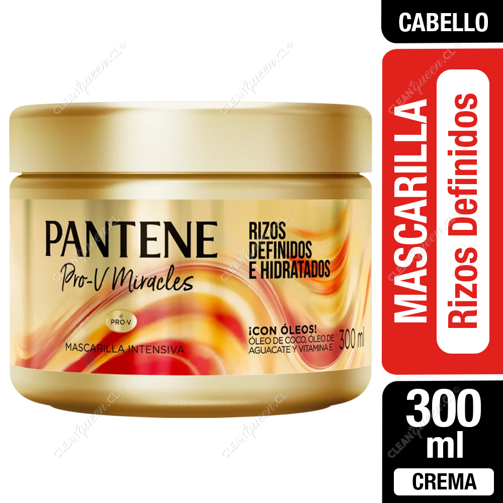 Mascarilla Pantene Rizos 300 ml Clean Queen