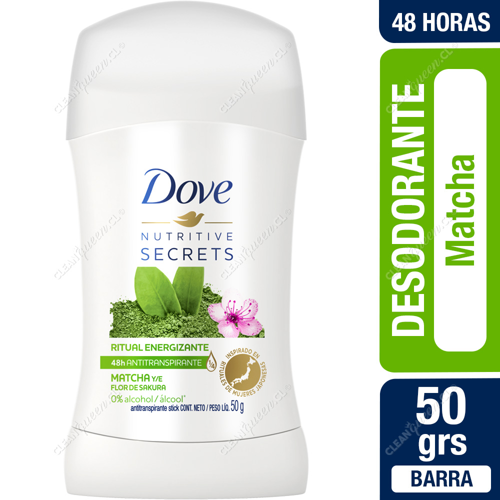 Desodorante Barra Mujer Dove Nutritive Secrets Matcha & Flor de Sakura 50 g  - Clean Queen