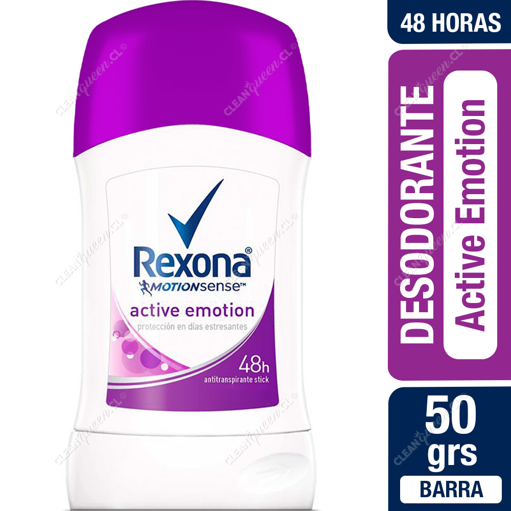 Desodorante Barra Mujer Rexona Active Emotion 50 g - Clean Queen