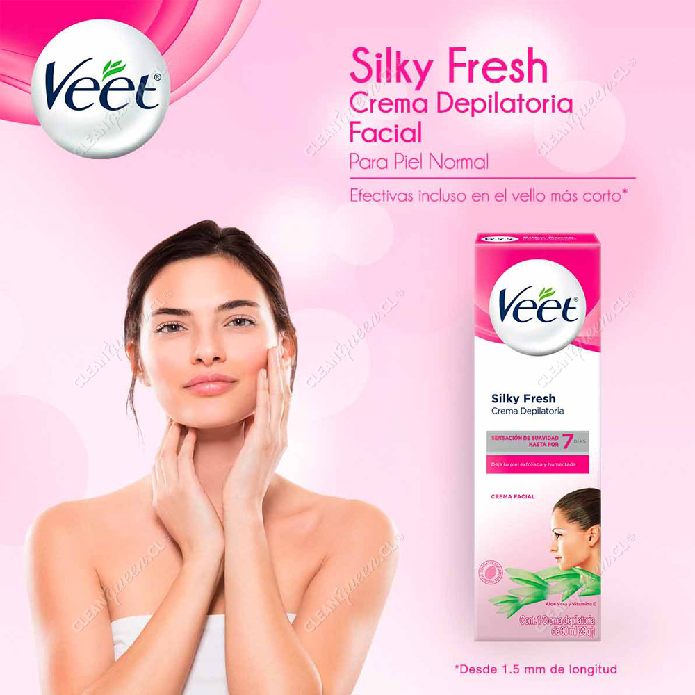 Crema Depilatoria Facial Veet Silky Fresh 30 ml - Clean Queen