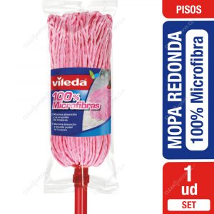 Fregona Vileda 100% microfibra rosa