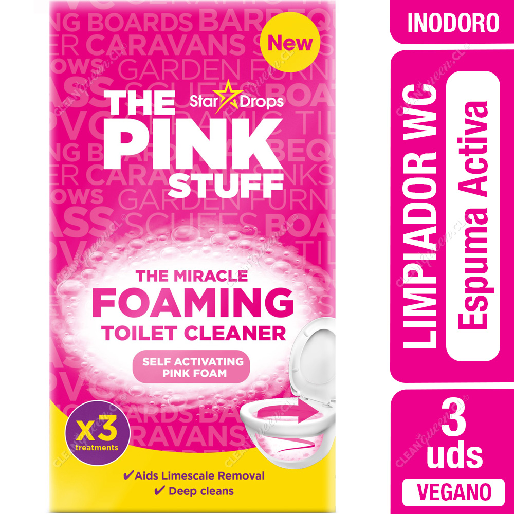Limpiador Inodoro The Pink Stuff Espuma Activa 3 Unid - Clean Queen