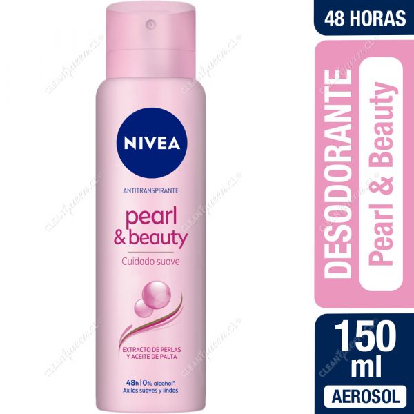 NIVEA Pearl & Beauty Antitranspirant Spray – 150 Ml, Für Gleichmäßigen Hautton Und Effektiven Schwitzschutz