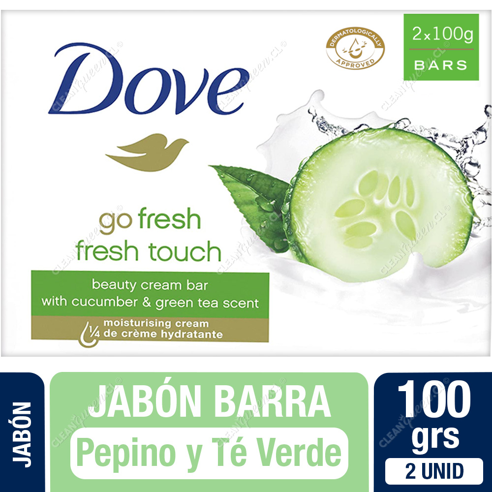 Jabón Barra Dove Go Fresh Pepino y Té Verde 100 g x 2 Unid - Clean Queen