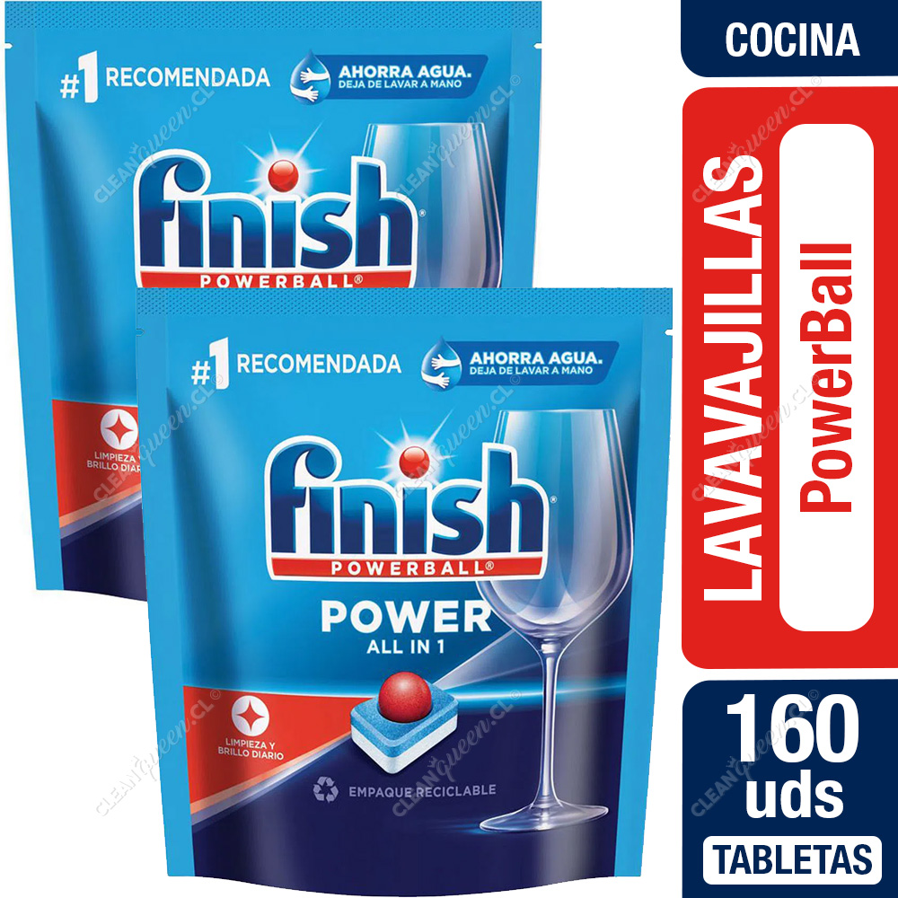 Detergente Lavavajillas Tabletas Finish Power 6 x 30 Unid